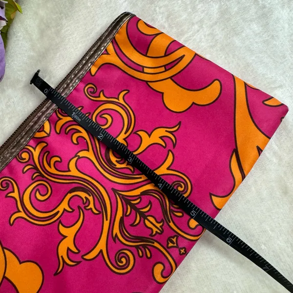 Boutique Vibrant Pink and Orange Retro Printed Bag - Image 14