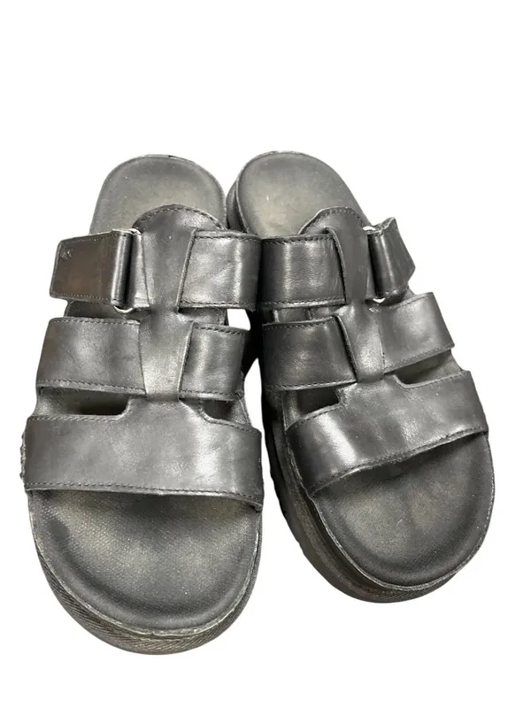 Ugg Golderstar 1154652 wms black leather platform slides sandals sz 9 SKU 10-710 - Image 11