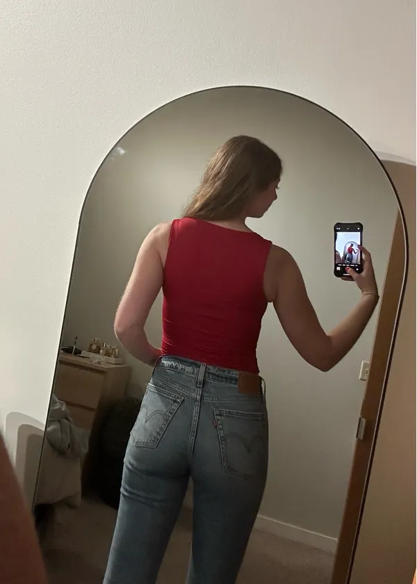 Princess Polly red crop top - Image 5