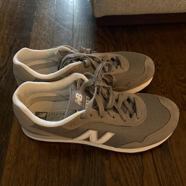 New Balance Charcoal and White Athletic Shoes - Image 3