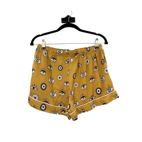 Averie Amara Evil Eye Satin Short Pajama Set Bronze Gold Size Medium - Image 15