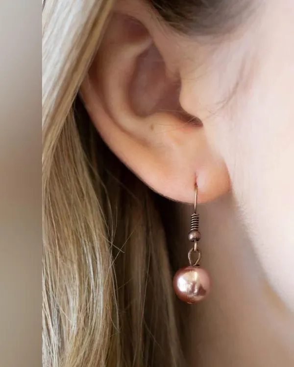 Abstract Elegance copper necklace and earrings -paparazzi - Image 2