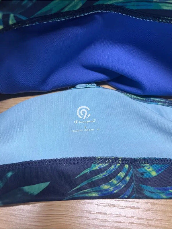 C9 by Champion Green Layered Tank with Blue‎ Strappy Sports Bra - Image 12