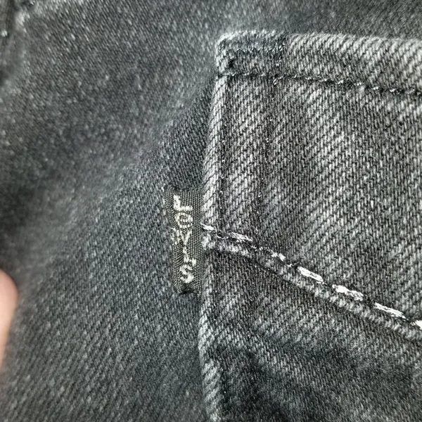 Levi's 505 Straight Leg Jeans Women's Size 12M Soft Black Stretch Denim Mid-rise - Image 10