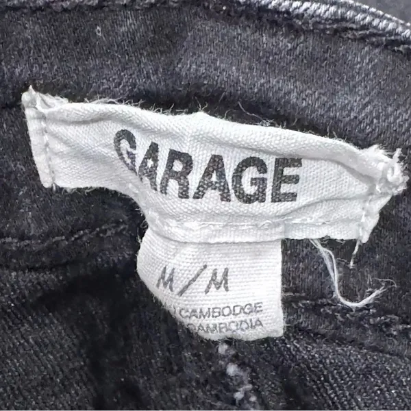 Garage Black Cutoff Jean Mini Skirt Women’s Medium - Image 3