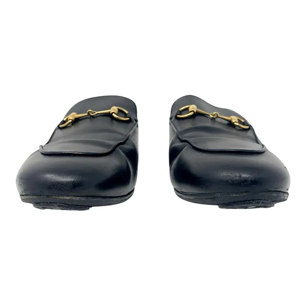 Gucci Princetown Black Leather Horsebit Mules Loafers 39.5 - Image 3