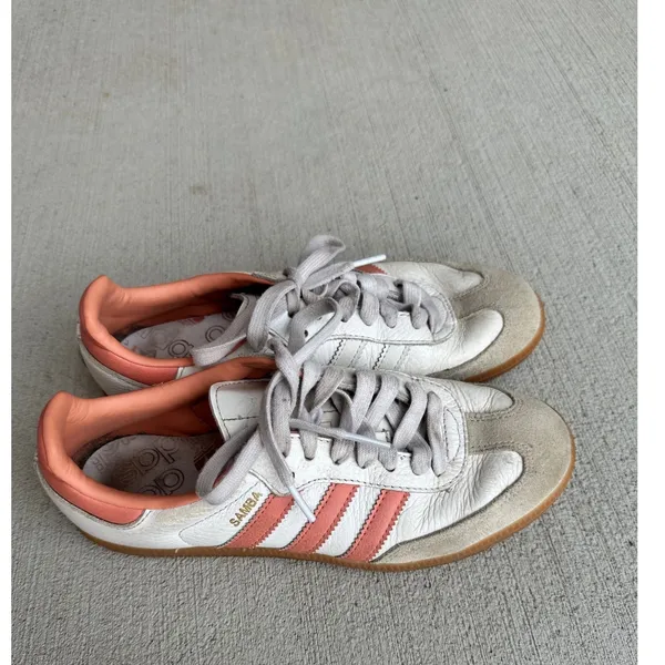 Adidas Samba OG White Coral Pink Sneakers Shoes Womens Size 6 - Image 7