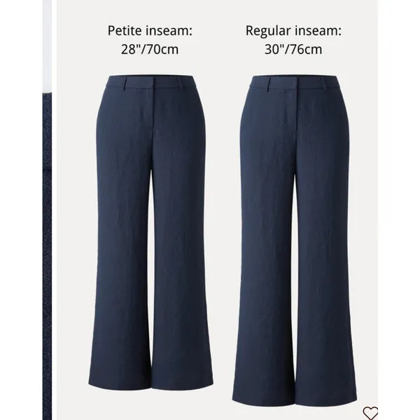 OGL European Linen Like Mid Rise Flared Pant with Pockets Black Small S NEW - Image 4