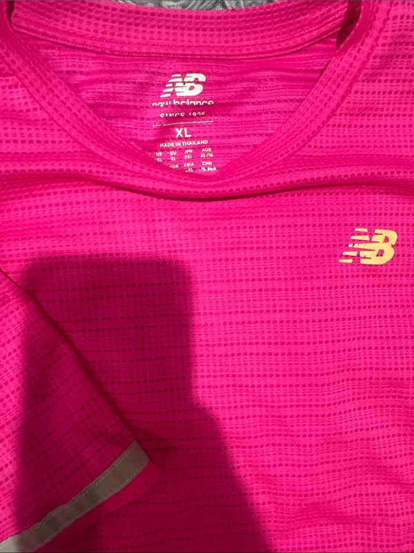 New Balance Hot Pink Short Sleeve Athletic Tee - Image 3