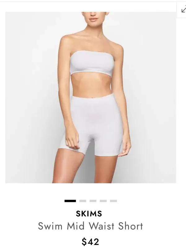 NWT SKIMS Swim Mid Waist Short sz M - Image 6