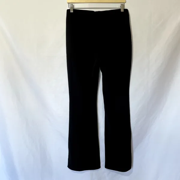 H &‎ M pull on black trousers elastic waist women's size large boot cut work - Image 4