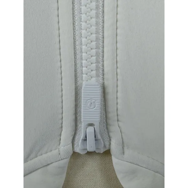 Lululemon Going Places Jacket White Full Zip Bomber Style Stretch Size 10 - Image 10