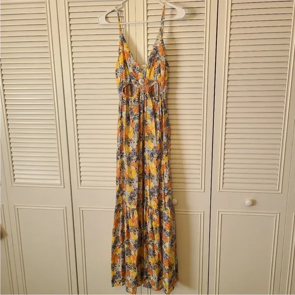 Abercrombie & Fitch Yellow Floral Maxi Dress - Image 2