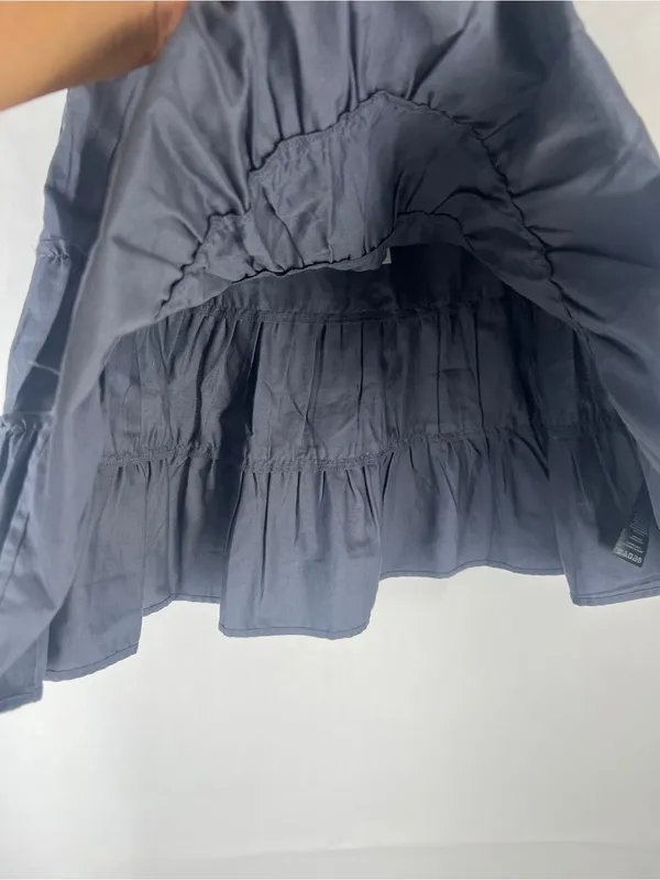 Aritzia Sunday Best Macaron Tiered Mini Skirt Vintage Navy XS NWT - Image 4