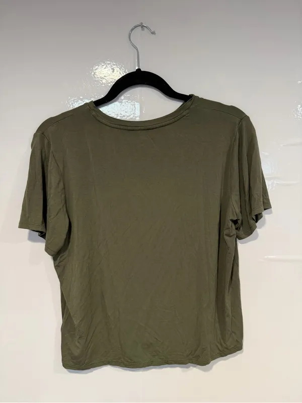 Basic Olive‎ Green Express soft Crewneck Tee - Image 3