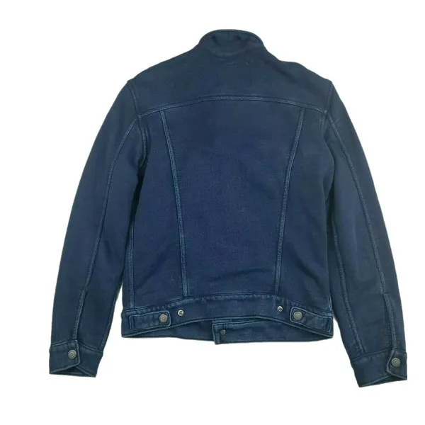 Levi’s Original Trucker Jacket Women’s Small Dark Wash Denim Button Front Stretc - Image 8