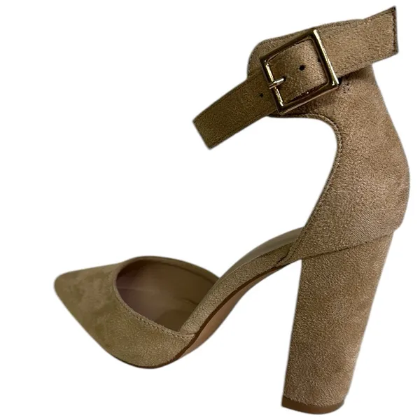 Ninetin Gel Ankle Strap Buckle 4 inch Block Heel Pointed Closed Toe Shoes Size 7 - Image 4