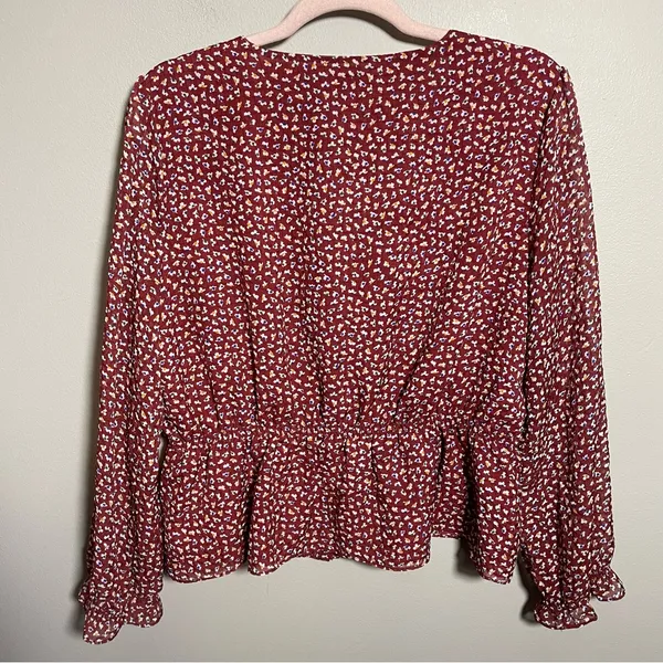 Madewell retro ditsy floral blouse boho button front long sleeve top - Image 9