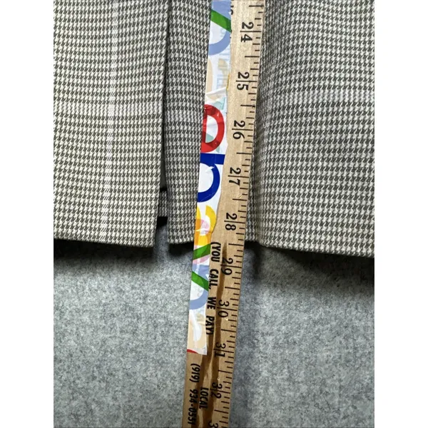 Madewell Womens Small Plaid Double Breasted Blazer Jacket Beige Neutral Academia - Image 9