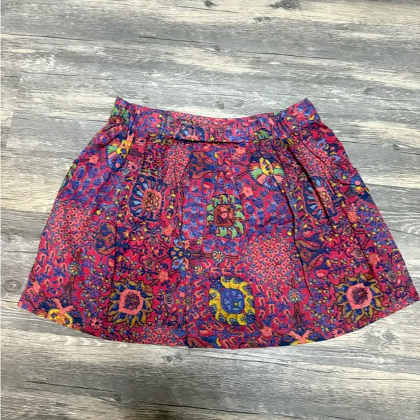 aerie Pink Multicolor Floral Mini Skirt with pockets - Image 10