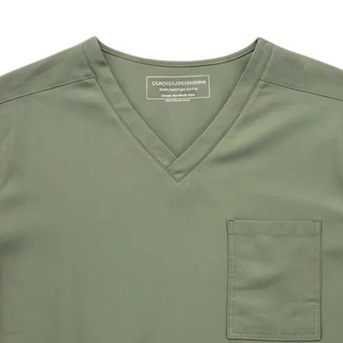 Scrubology Womans Scrub Top Size 2XL Olive Green Nurse Doctor‎ Medical Uniform - Image 4