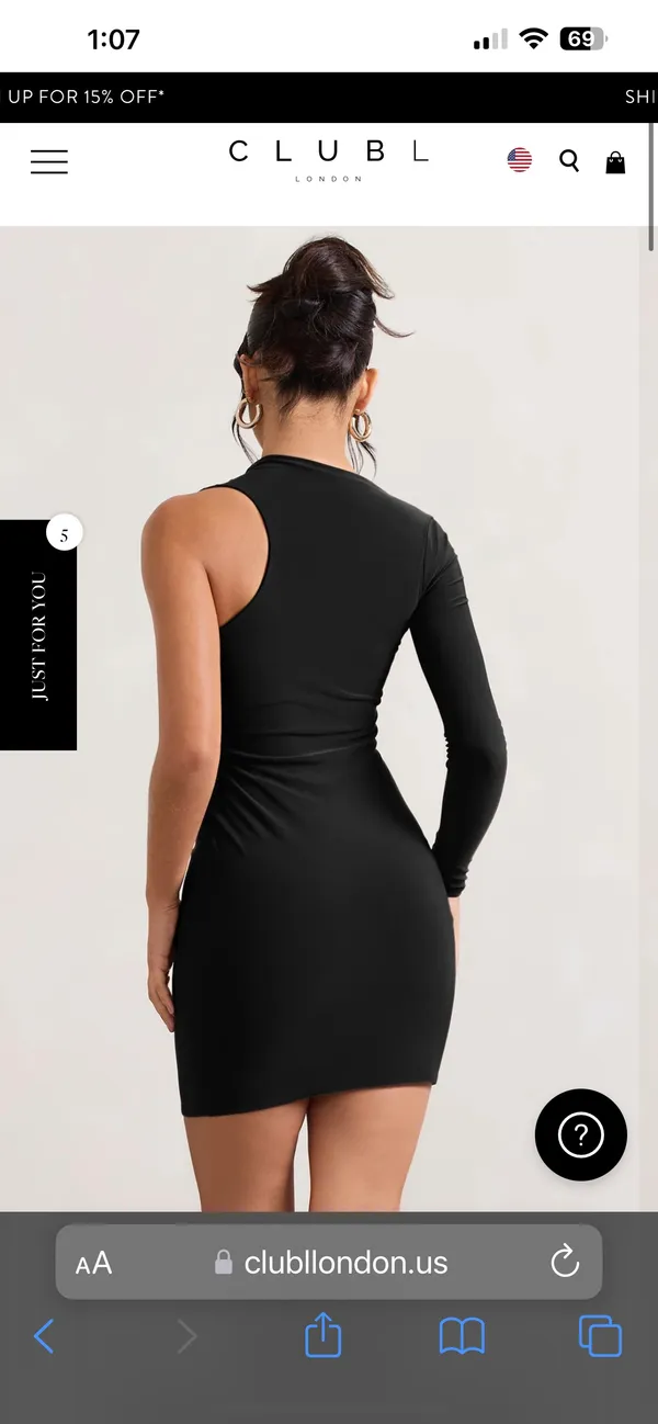 Club L Black Mini Dress - Image 2