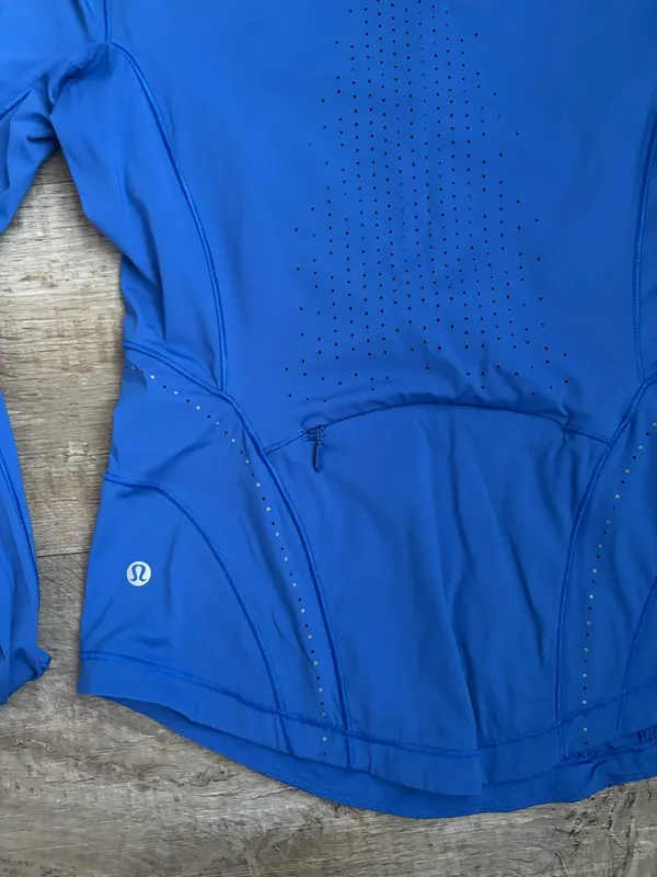 Lululemon Flash Forward Half Zip Cerulean Blue Sz 2 - Image 8