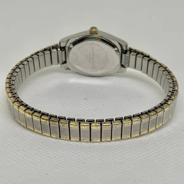 Vintage Accutime women two tone watch quartz analog running - Image 4