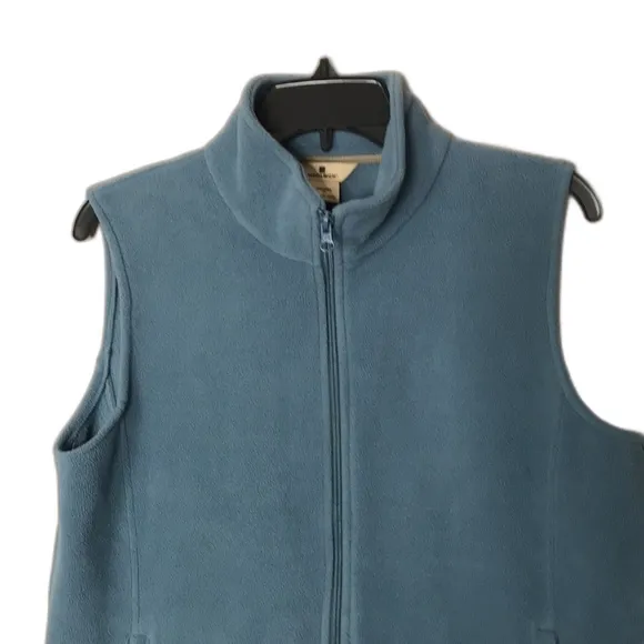 Woolrich Women's Cozy Zip Up Fleece‎ Vest Blue Size Medium - Image 2