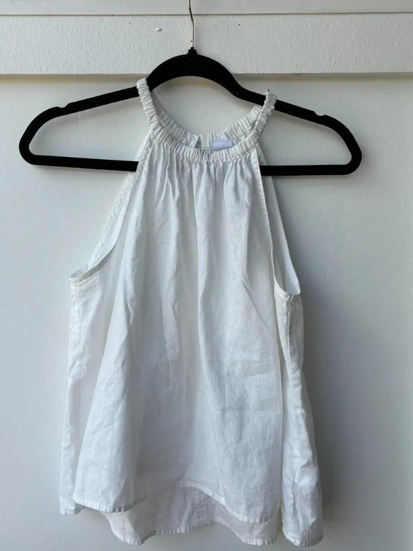 GAP white linen halter top - Image 2
