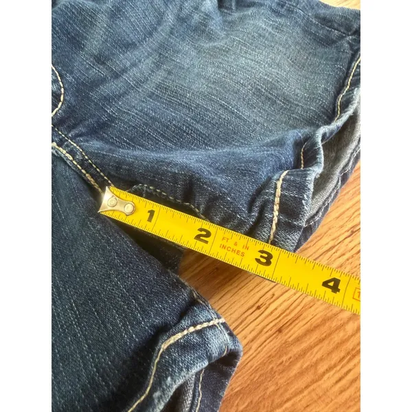 BKE Drew Denim Shorts Dark Wash Contrast Stitch Size 25‎ Americana Summer - Image 8