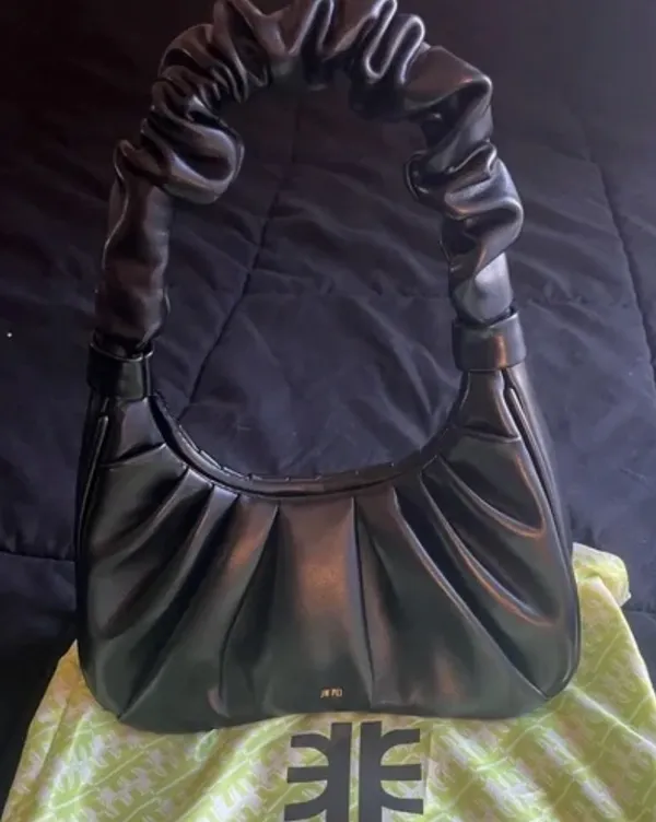 JW Pei Gabbi Ruched Hobo Bag Black - Image 3