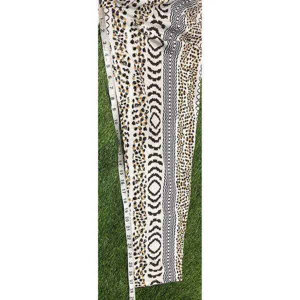 JOSIE NATORI Lounge Pull On Boho Patterned DRAWSTRING PANTS SIZE L - Image 7