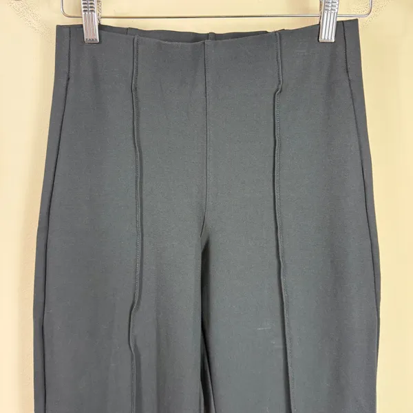Abercrombie Fitch Black High Waisted Wide‎ Leg Exposed Pleat Pants Size Small - Image 3