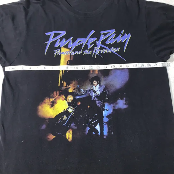 Prince and The Revolution Purple Rain T-Shirt Mens Size L Black - Image 5