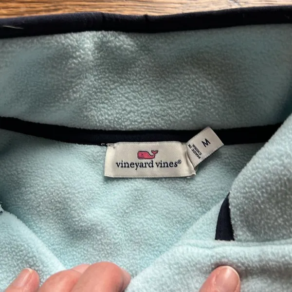 Vineyard Vines Color Block Fleece Snap Shep Shirt‎ Size M C15 - Image 5