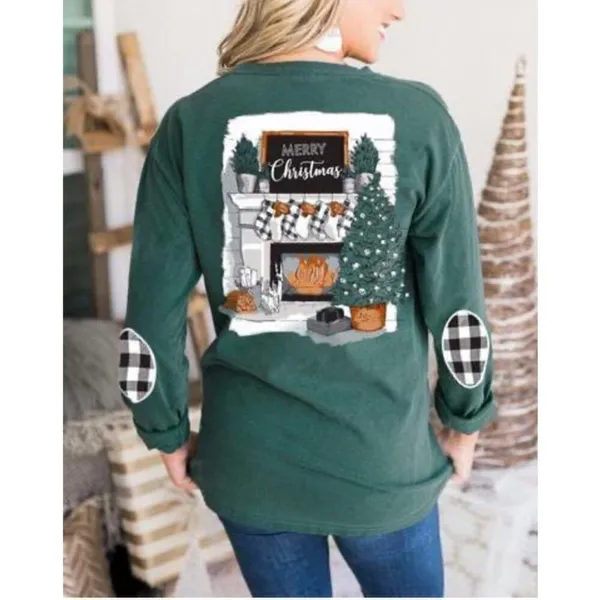 Gameday Couture "I'll Be Home" Holiday Elbow Patch‎ Shirt Women's XXL NWOT - Image 2