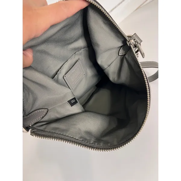 Coach Abby Duffle Gray Pebble Leather Shoulder Crossbody Bag - Image 6