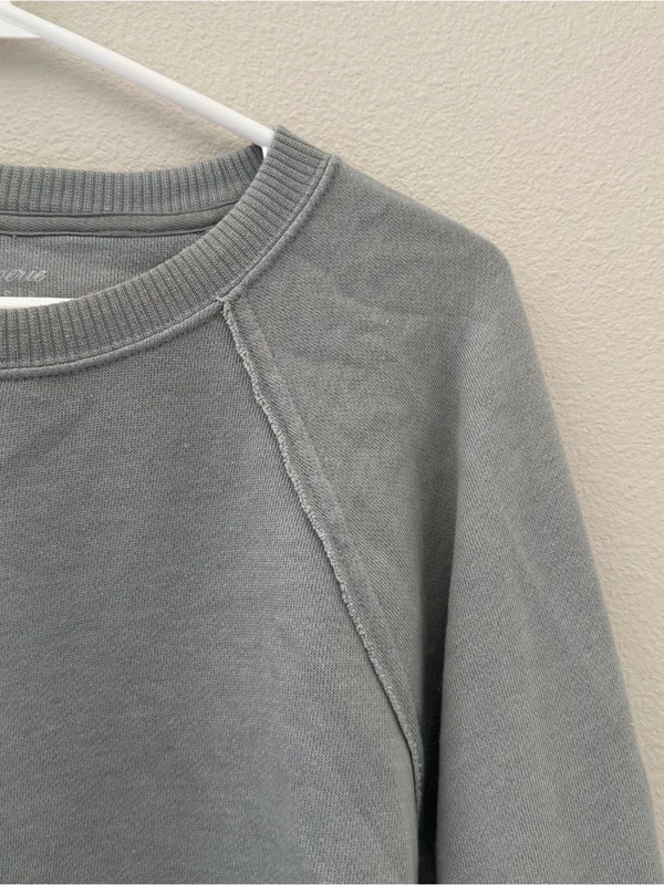 Aerie Cropped Crew Neck Sweatshirt Blue - Image 6