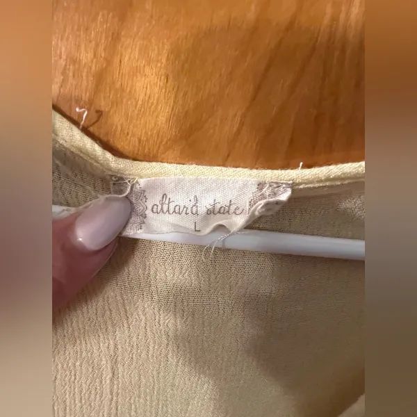 Altar'd State Light Yellow Blouse - Image 2