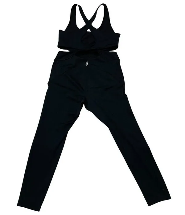 Free People Movement Back it Up Jumpsuit - Black - Medium - Image 4