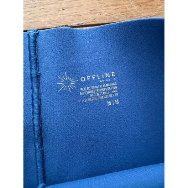 Offline by Aerie Blue Real Me Xtra Bike Shorts Size M 7” - Image 3