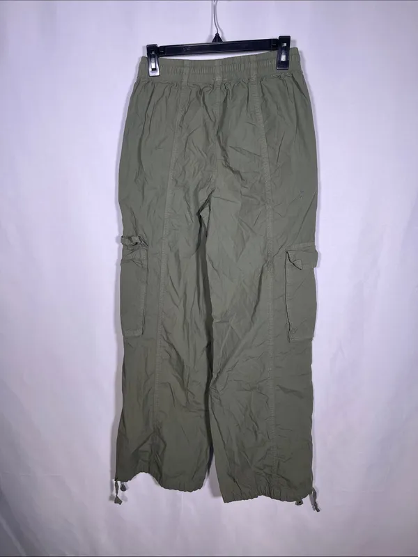 Aerie Womens High Waisted Baggy Cargo Pant Green Xs - Image 4