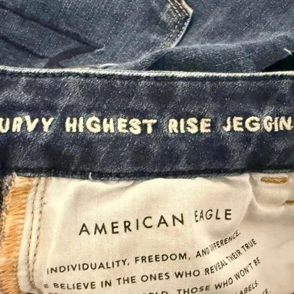 American Eagle Curvy Highest Rise Jegging Size 16R Blue - Image 6