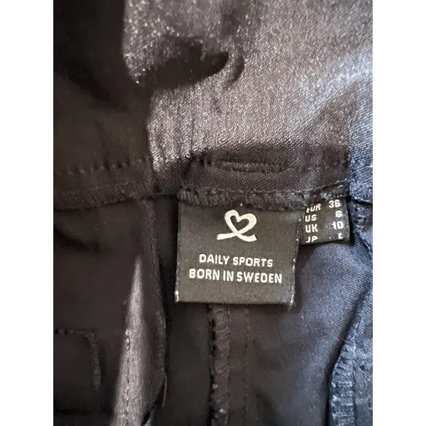 Daily Sports Born In Sweden Black Pull On Pants Performance Golf Stretch‎ - Image 3