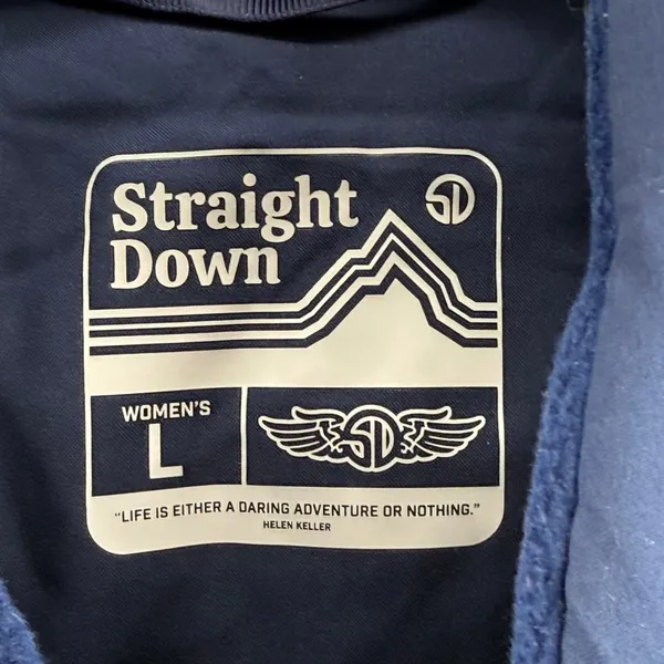 Straight Down Sandy Puffer Vest New‎ indigo Blue Insulated Full Zip Size Large - Image 2