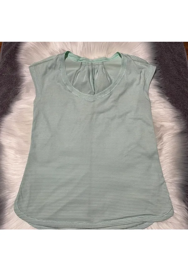 Lululemon Track Tee Heathered Fresh Teal / Fresh Teal - Image 7