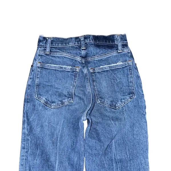 Abercrombie & Fitch Curve Love 90s Straight Ultra High Rise Jeans Sz 24/00 Short - Image 4