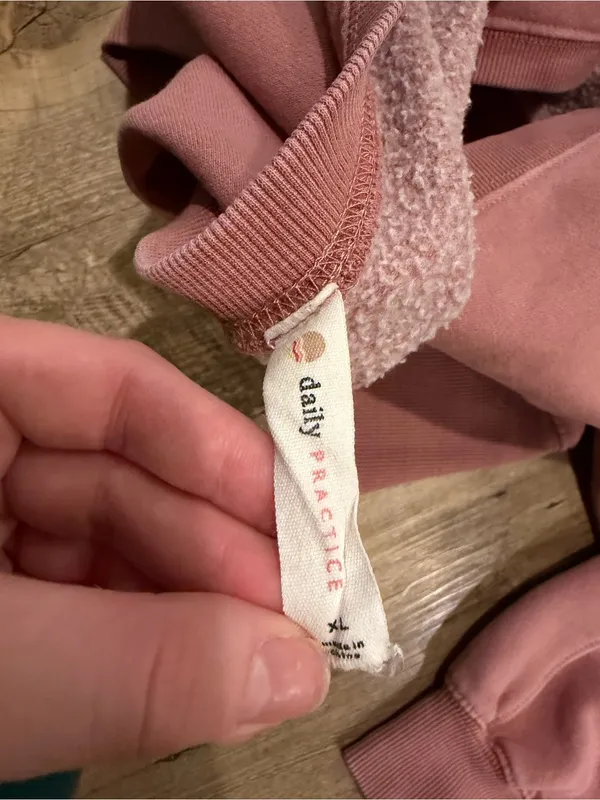 Anthropologie Daily Practice Mock Neck Sweatshirt in Dusty Rose Open Back XL - Image 3