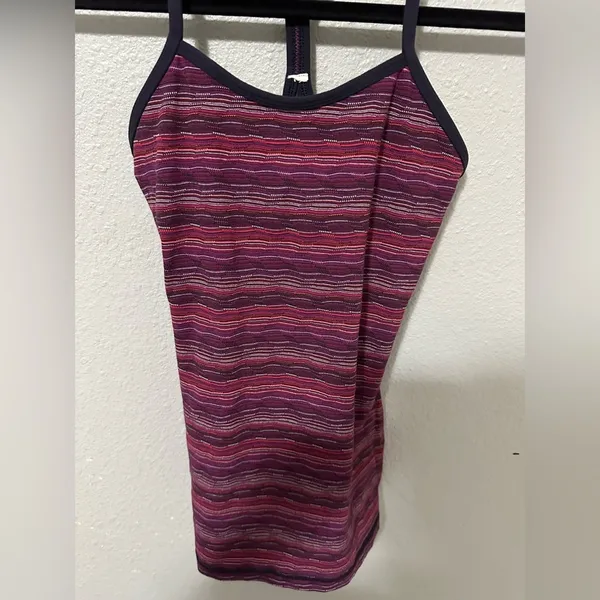 Lululemon Power Y Tank *Luon Light - Frangipani Parfait Pink purple and white - Image 4